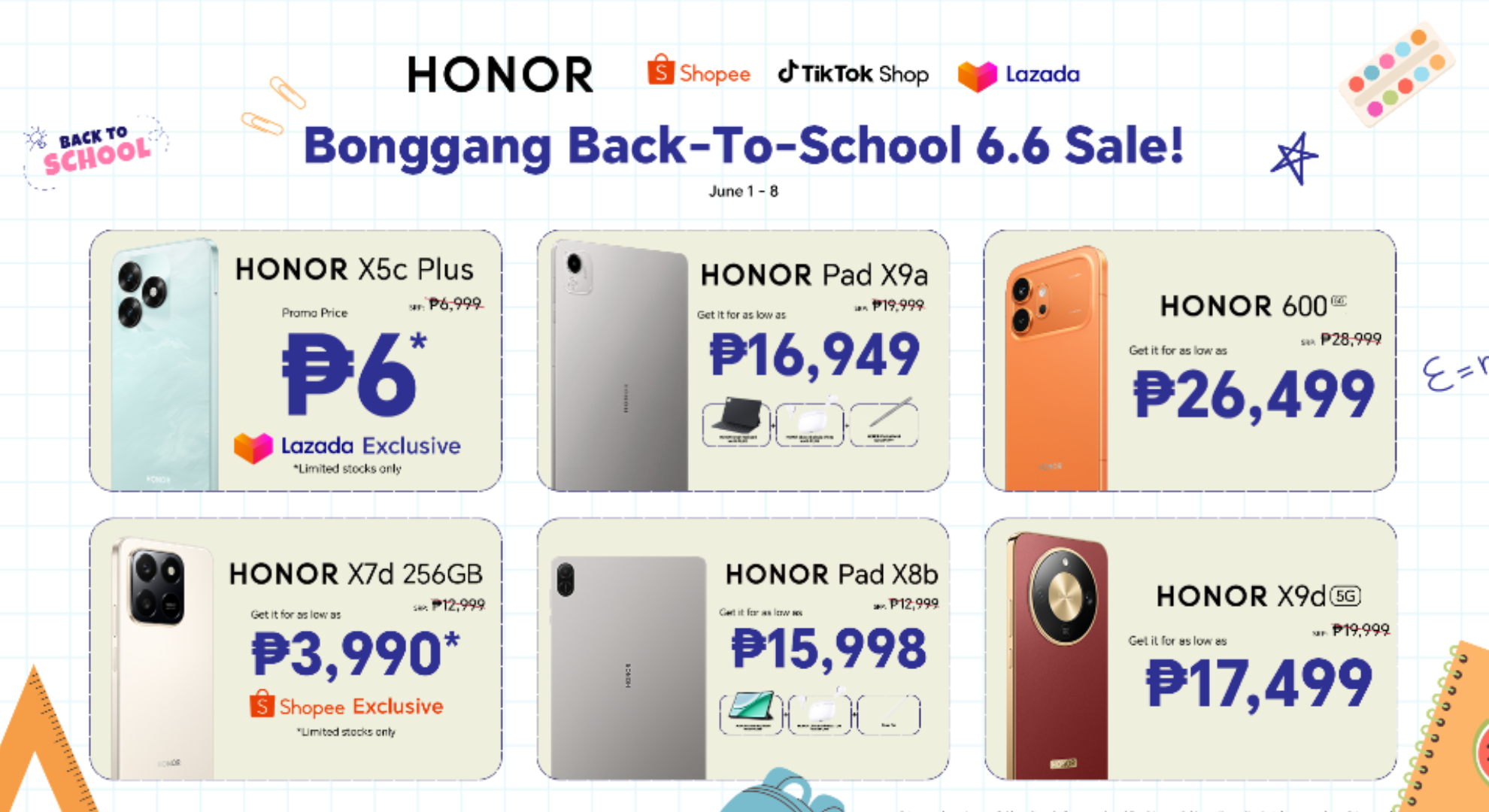 HONOR makes back-to-school shopping ‘Bongga’ with Big 6.6 deals and student productivity bundles