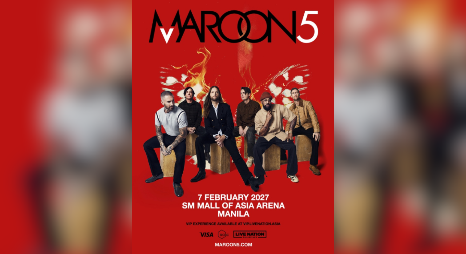 Maroon 5 announces new 2027 Asia tour dates stopping in Manila on 7 February 2027