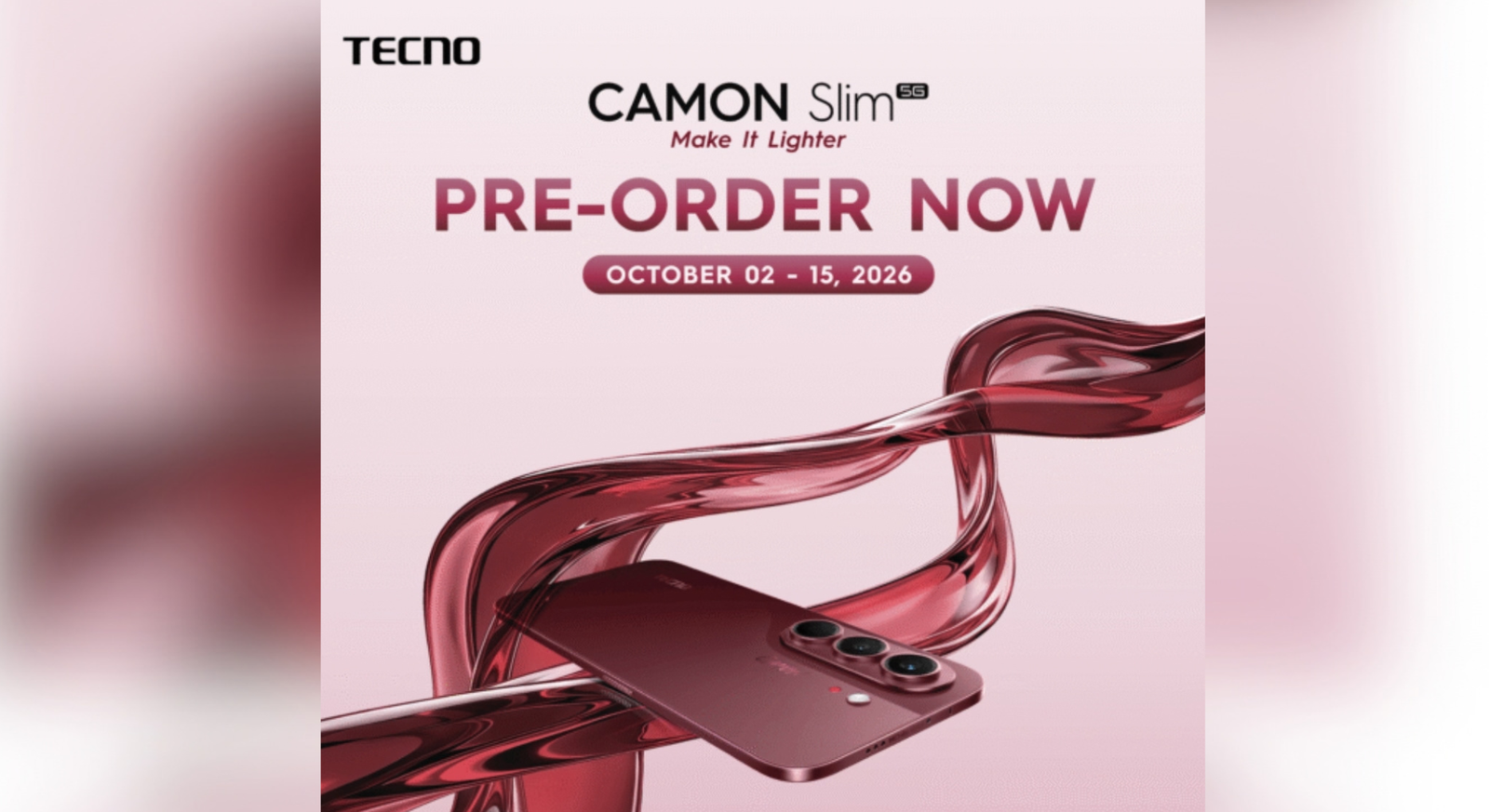 TECNO CAMON Slim 5G pre-order comes with free MagBadge and a chance to win 1 Million Pesos